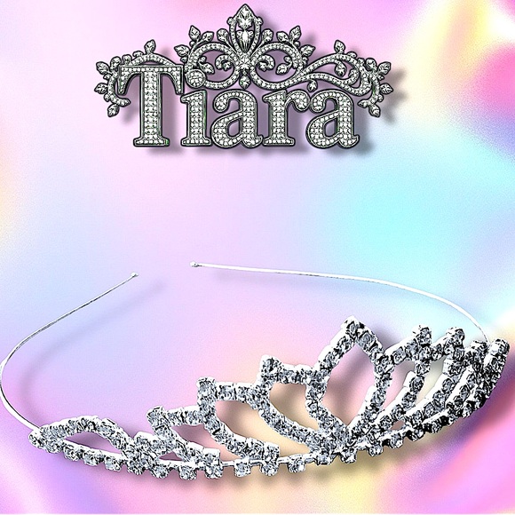 Silver Rhinestone Tiara - New with Tags - Picture 3 of 13